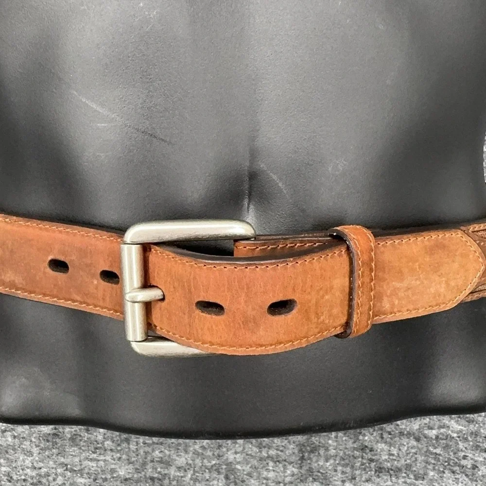 Ariat Belt Mens 42 Brown Leather Camo Western Adjustable Buckle Logo A10160156